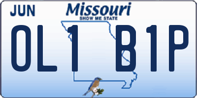 MO license plate OL1B1P