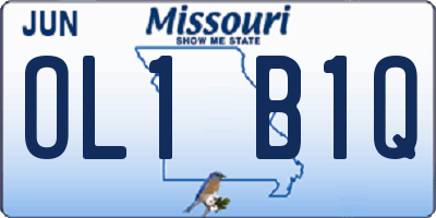 MO license plate OL1B1Q