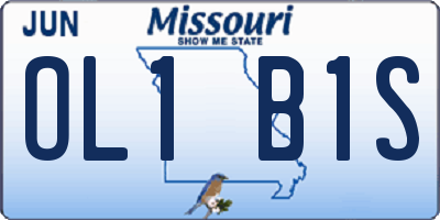 MO license plate OL1B1S