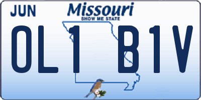 MO license plate OL1B1V