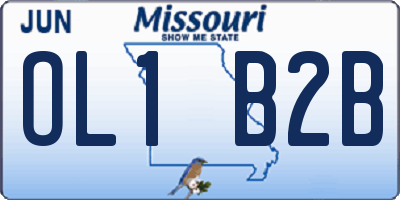 MO license plate OL1B2B
