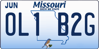 MO license plate OL1B2G