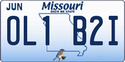 MO license plate OL1B2I
