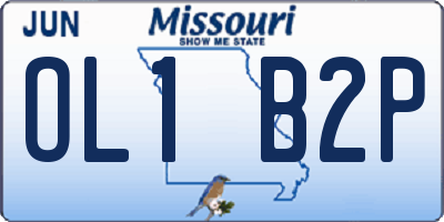 MO license plate OL1B2P