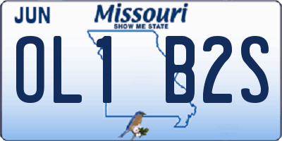 MO license plate OL1B2S