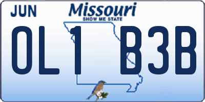 MO license plate OL1B3B