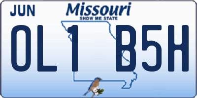 MO license plate OL1B5H