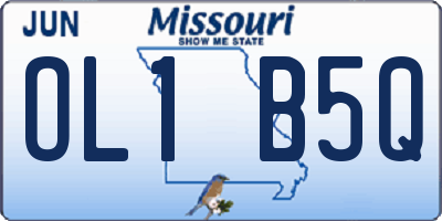 MO license plate OL1B5Q