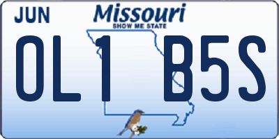MO license plate OL1B5S