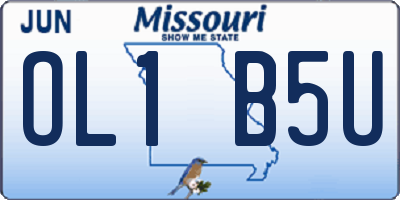 MO license plate OL1B5U