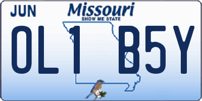 MO license plate OL1B5Y