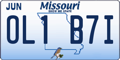 MO license plate OL1B7I
