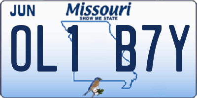 MO license plate OL1B7Y