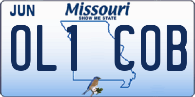 MO license plate OL1C0B
