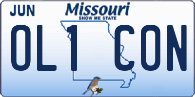 MO license plate OL1C0N