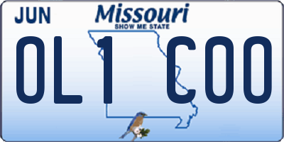 MO license plate OL1C0O