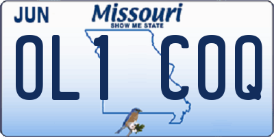 MO license plate OL1C0Q