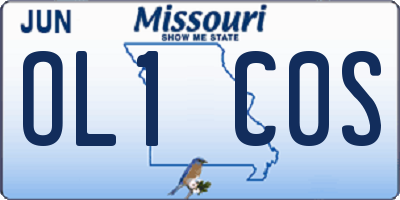 MO license plate OL1C0S