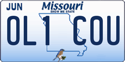MO license plate OL1C0U