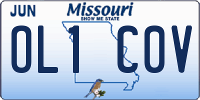 MO license plate OL1C0V