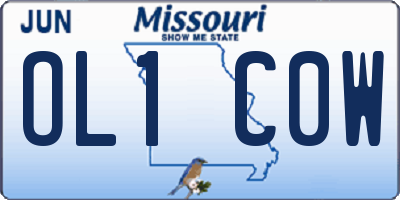 MO license plate OL1C0W