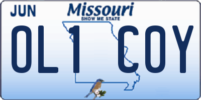 MO license plate OL1C0Y
