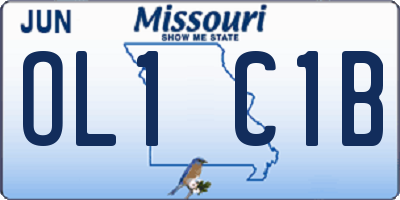 MO license plate OL1C1B