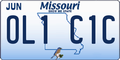 MO license plate OL1C1C
