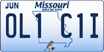 MO license plate OL1C1I
