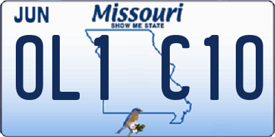 MO license plate OL1C1O