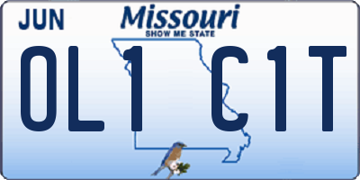 MO license plate OL1C1T