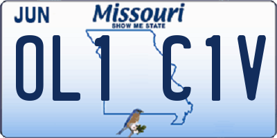MO license plate OL1C1V