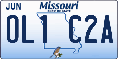 MO license plate OL1C2A