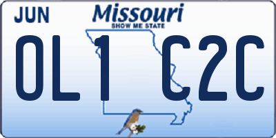 MO license plate OL1C2C