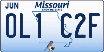 MO license plate OL1C2F