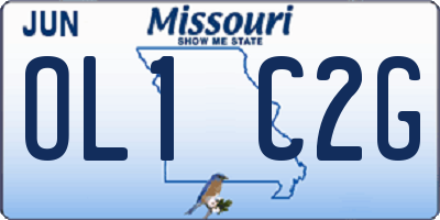 MO license plate OL1C2G