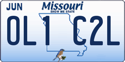 MO license plate OL1C2L