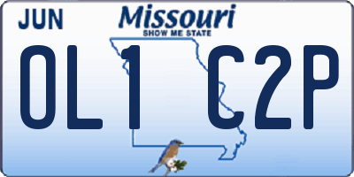 MO license plate OL1C2P