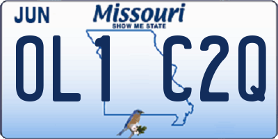 MO license plate OL1C2Q