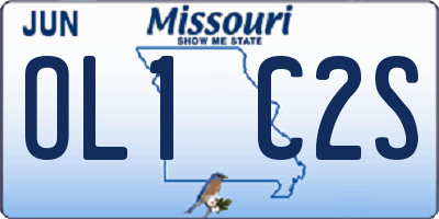 MO license plate OL1C2S