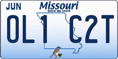 MO license plate OL1C2T
