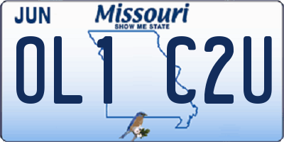 MO license plate OL1C2U