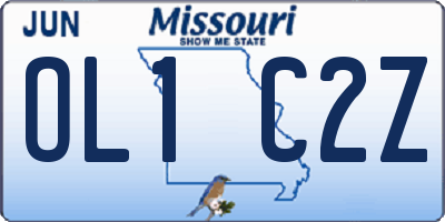 MO license plate OL1C2Z