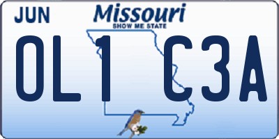 MO license plate OL1C3A