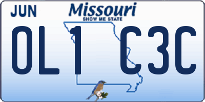 MO license plate OL1C3C