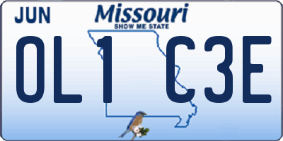 MO license plate OL1C3E