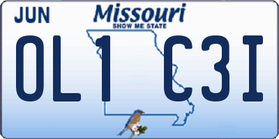 MO license plate OL1C3I