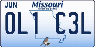 MO license plate OL1C3L