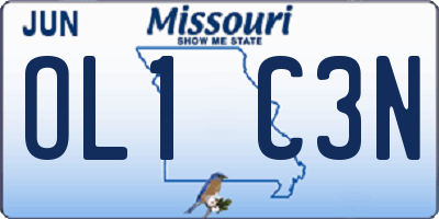 MO license plate OL1C3N
