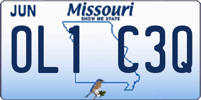 MO license plate OL1C3Q
